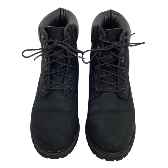 Timberland Nubuck Leather Prima-loft Combat Hiking Mid Boots Black - Picture 2 of 11